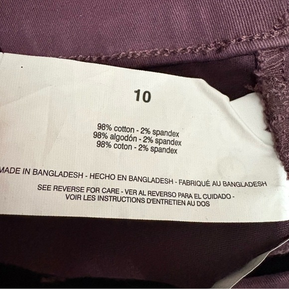 Nine West Straight Leg Heidi Pull On Pants Sz 10 Burgundy Stretch Classic Career - Picture 11 of 11